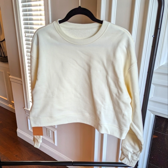 girlfriend collective Tops - Cream/off white Crew Neck Sweater